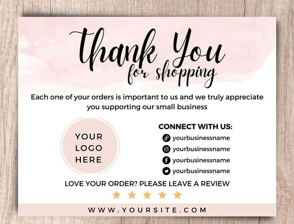 Business Thank You Card