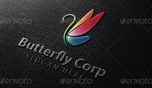 Butterfly Colorful Logo