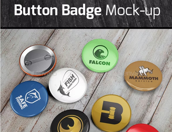 Button Badge Mock-up