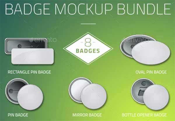Button Badge Mockup Bundle