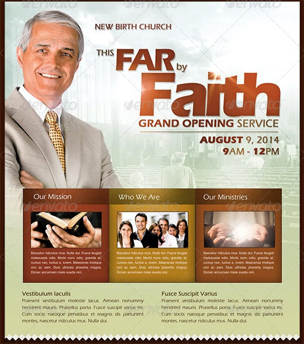 By Faith Church Grand Opening Flyer Template