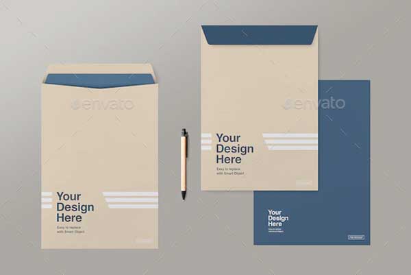 C4 Envelopes Mockup Template