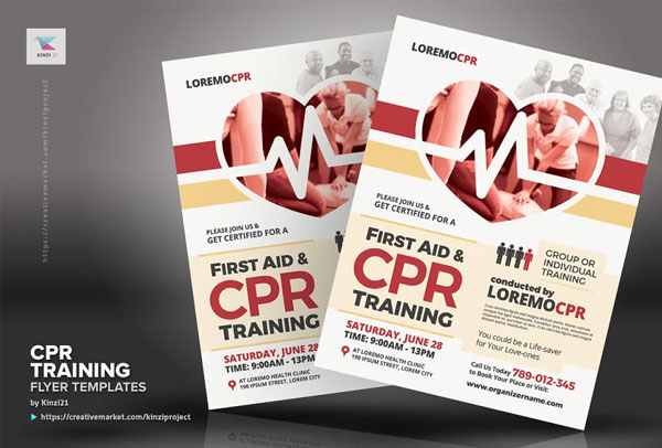 CPR Staff Training Flyer Templates