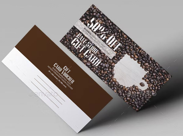 Cafe Discount Gift Voucher Template