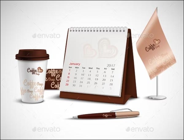 Calendar Corporate Identity Mockup Set