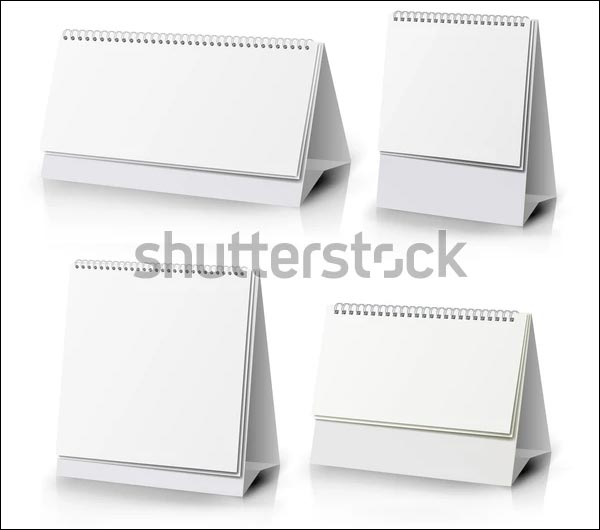 Calendar Mockup Set Vector