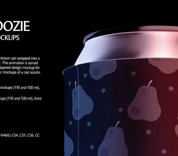 Can Koozie Animated Mockup