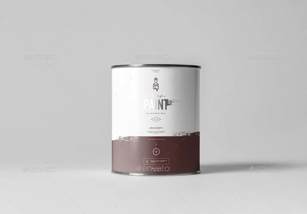 Can of Paint Presentation Mock-up