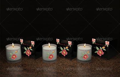 Candle and Gift Box Mock-Up