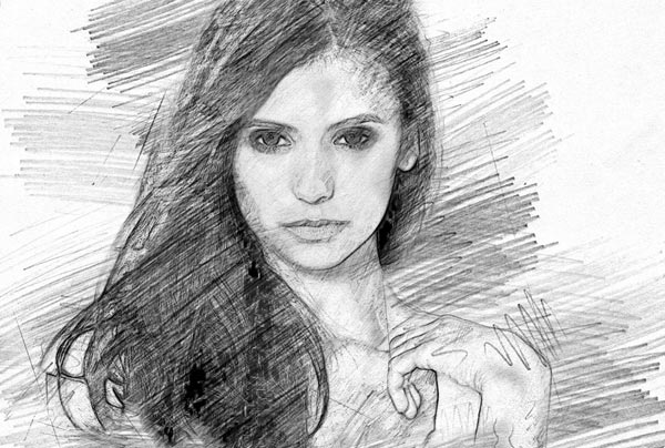 Canvas Pencil Sketch Art Photoshop Action