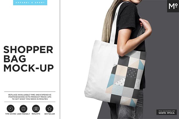 Canvas Shopper Bag Mock-up