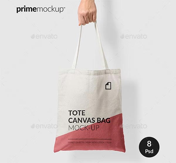 Canvas Tote Bag Mockup Design