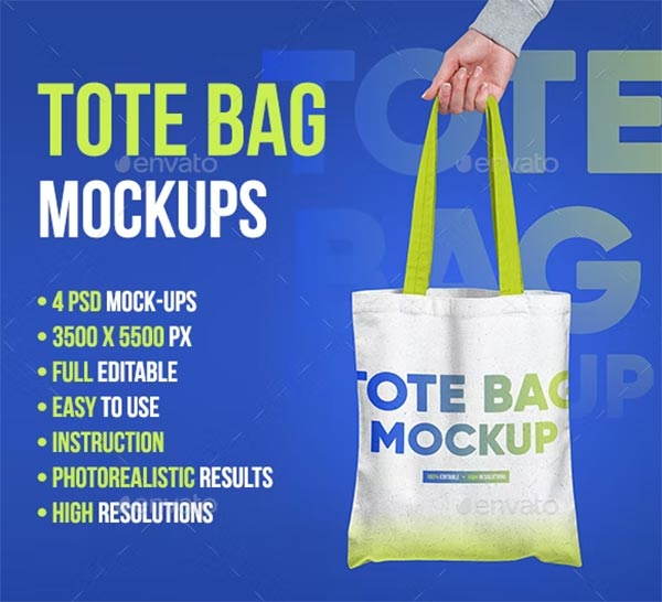 Canvas Tote Bag Mockup