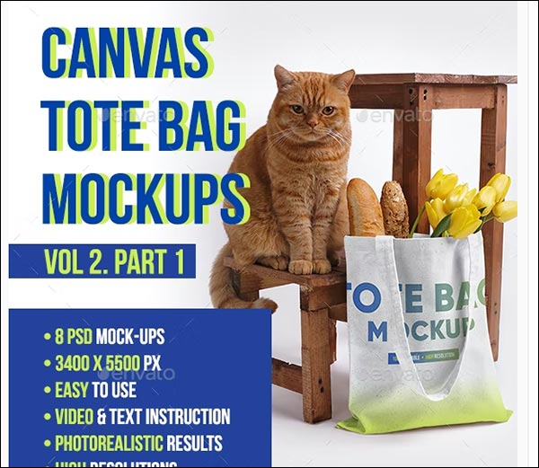 Canvas Tote Bag Mockups