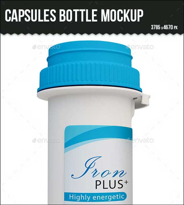 Capsules Bottle Mock-up