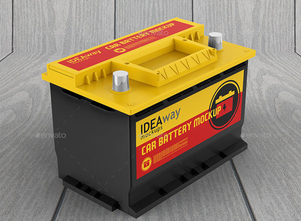Car Battery Mockup