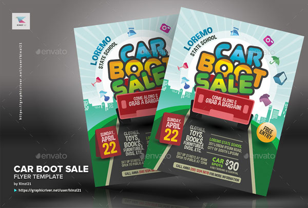 Car Boot Sale Marketing Flyer Template