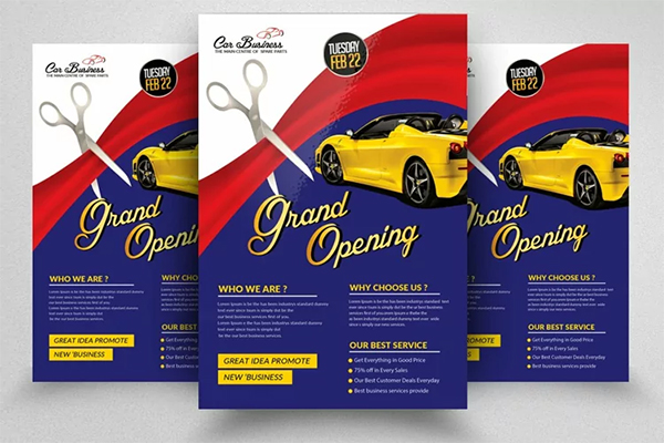 Car Business Grand Opening Flyer