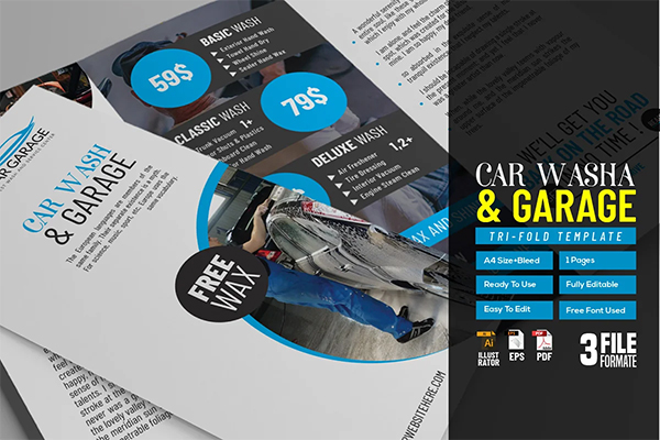 Car Garage Brochure Template