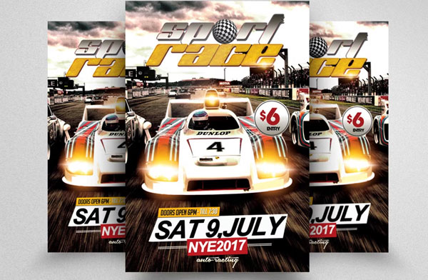 Car Racing Flyer Template Printable