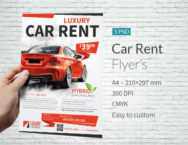 Car Rental Company Flyer Template