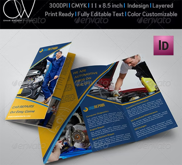 Car Repair Company Brochure Templates