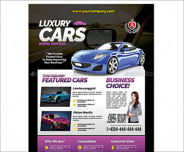 Car Sales Rental Marketing Flyer