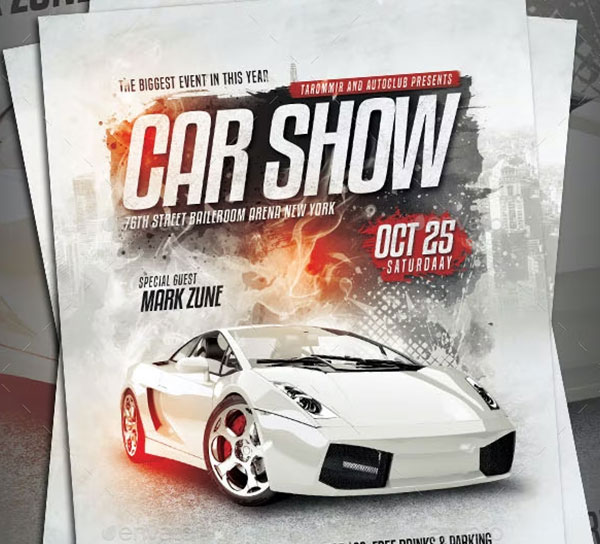Car Show Flyer Editable Template