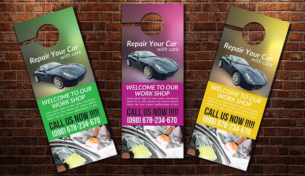 Car Wash Door Hanger Template