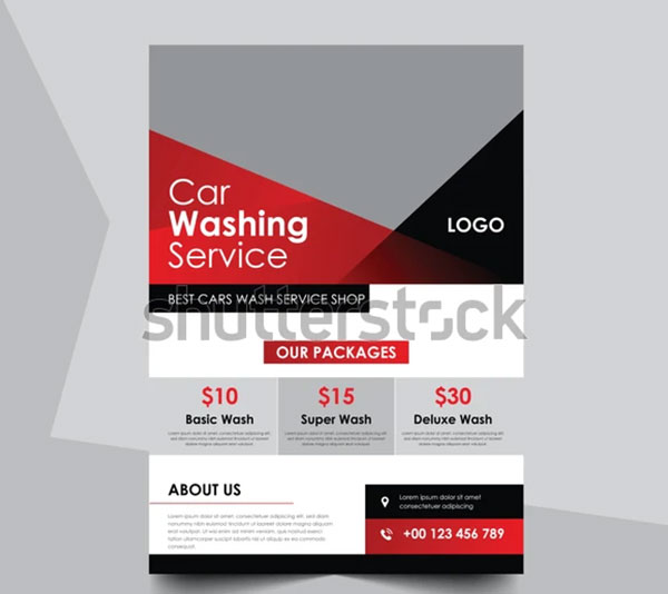 Car Washing Service Flyer Design