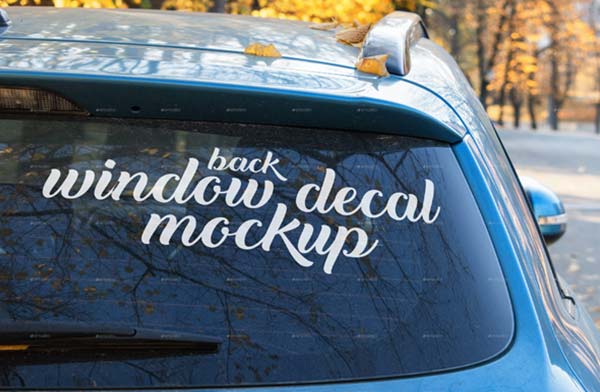 Car Window Decal Mockup Set
