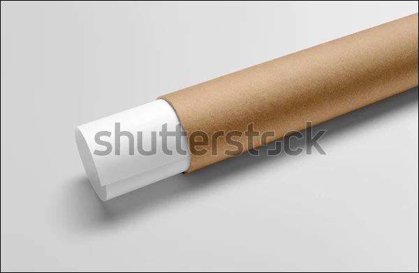 Cardboard Paper Tube Mockup