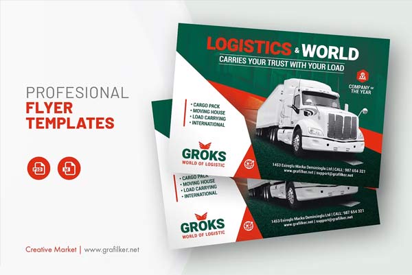 Cargo Flyer Design Templates Download