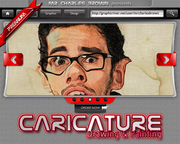 Caricature Drawing and Painting Image Action
