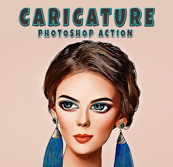 Caricature Photoshop Action Design