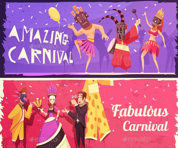 Carnival Banners Set