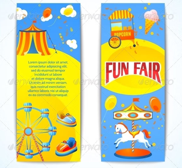 Carnival Banners Vertical Template