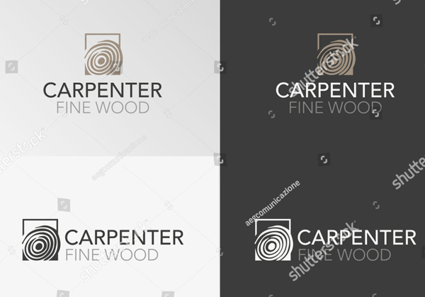 Carpenter Fine Wood Furnishing Logo Template