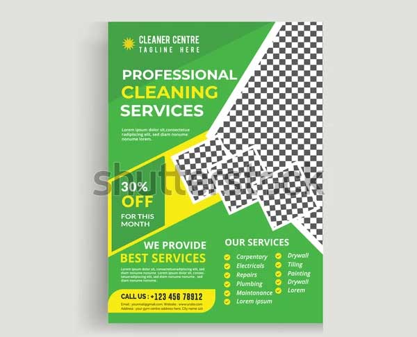 Carpet Cleaning Flyer Template Design