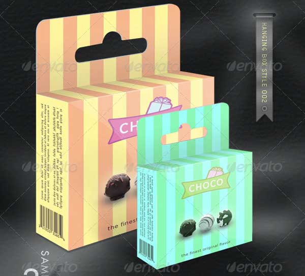 Carton Hanging Box Packaging Mock-Up