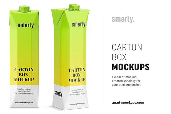 Carton Juice Mockups