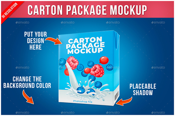 Carton Package Mockup Design