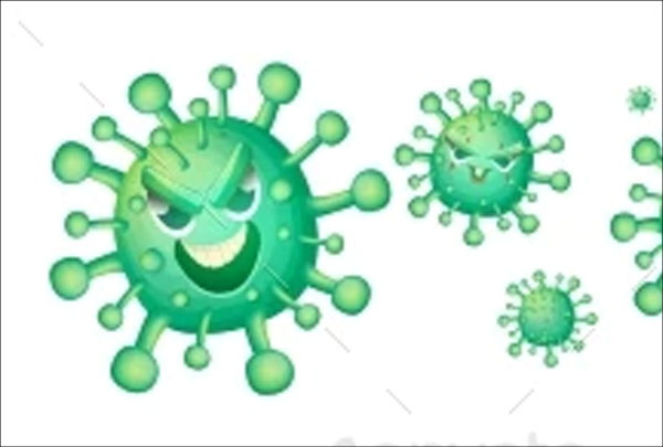 Cartoon Angry Virus Covid 19 Character Set