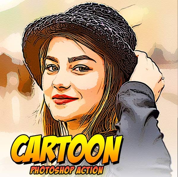 Cartoon Photoshop Action Template