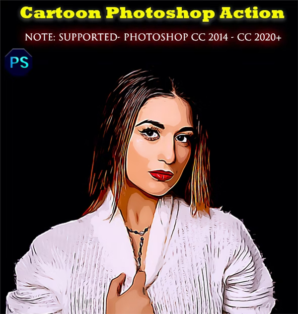 Cartoon Photoshop Design Action 