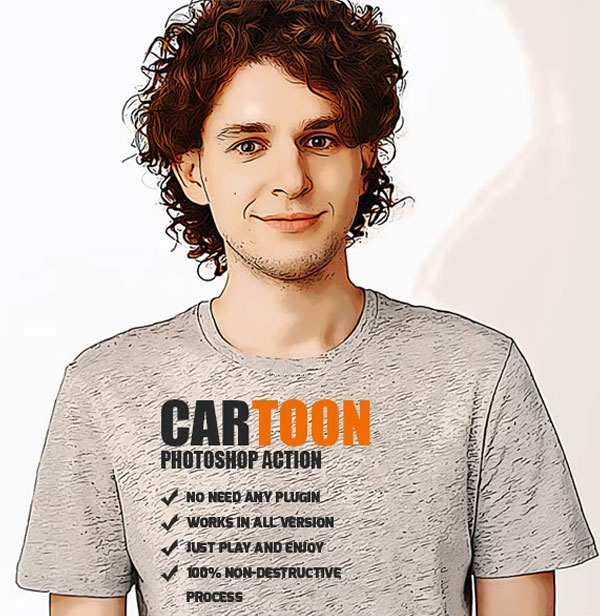 Cartoon Realistic Photoshop Action