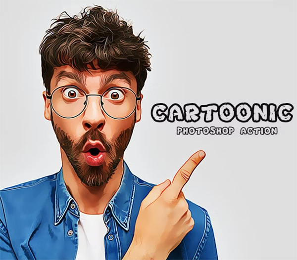 Cartoonic Photoshop Action Templates