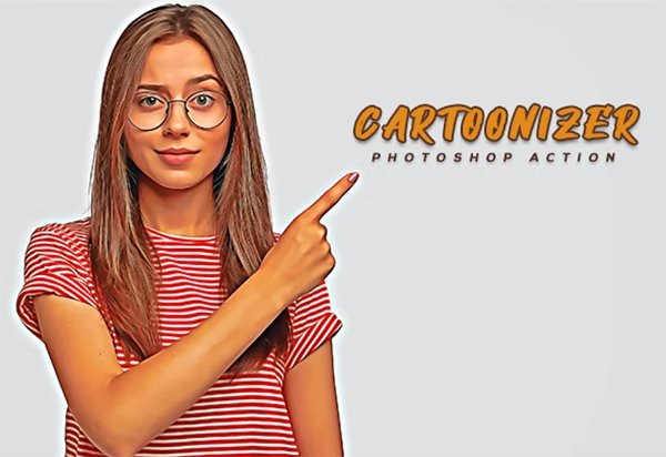Cartoonizer  DNG, PSD, CMYK, JPG, RAW Photoshop Action