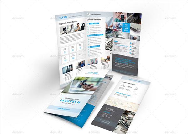 Cellular Repair Shop Trifold Brochure