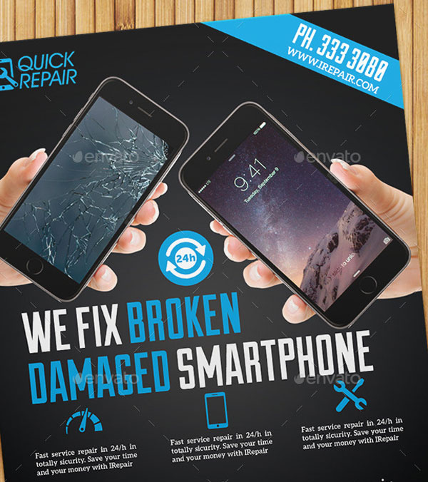 Cellular Smartphone Repair Flyer Templates